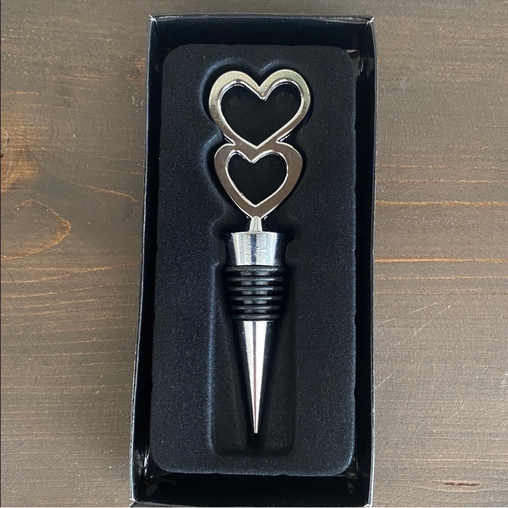 Simply Elegant Heart Bottle Stopper 💗 Silver